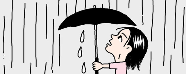 長年使っている傘の雨が染みてこないようにするには