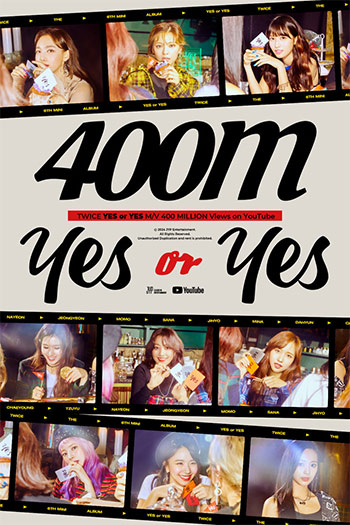 ＴＷＩＣＥ「ＹＥＳ　ｏｒ　ＹＥＳ」　ＭＶが再生４億回突破