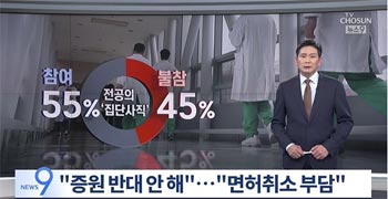 韓国の研修医、45％は集団退職に加わらず…「医師免許取り消しは負担が大きい」「増員に反対していない」