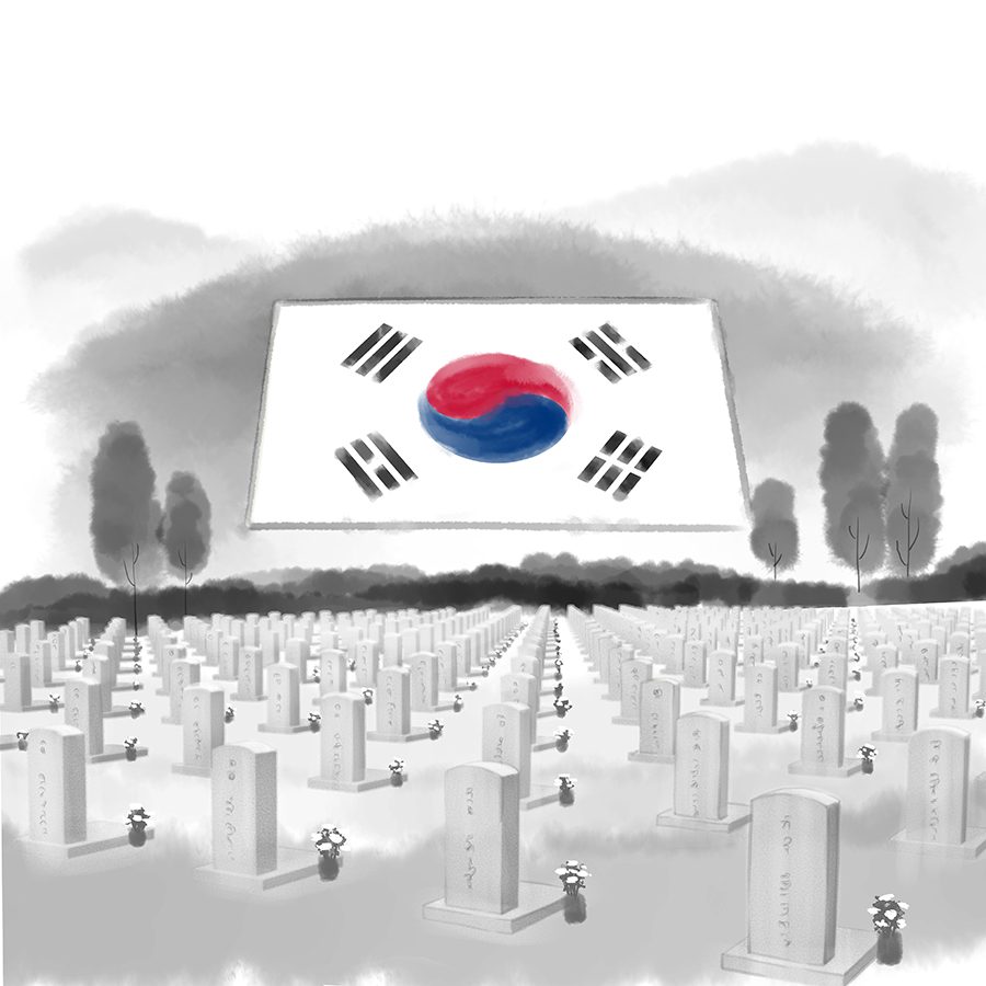 中国軍に命を奪われた無名勇士たちの追悼碑に中国製造花の花輪…韓国国立墓地に批判の声