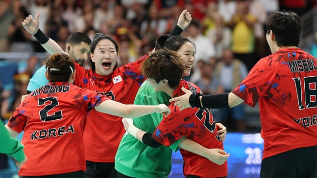 韓国球技で唯一出場の女子ハンドボール、大逆転でドイツ破る　パリ五輪