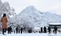 雪が積もった光化門　／ソウル